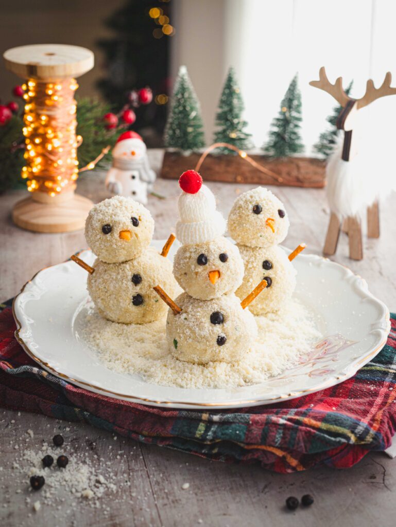 pupazzi di neve di tofu
